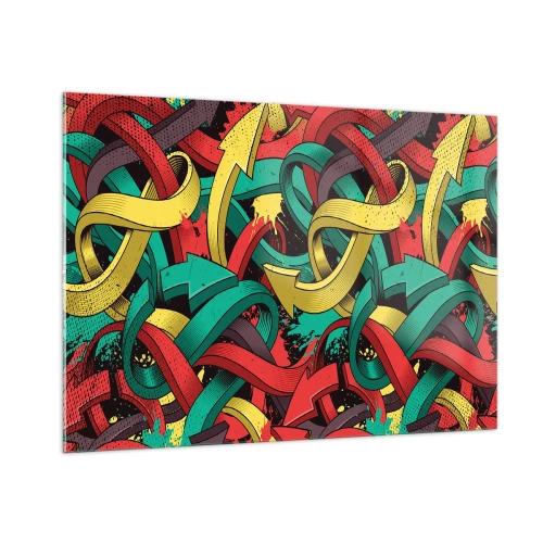 Obraz na skle - Kudy do cíle? - 100x70 cm