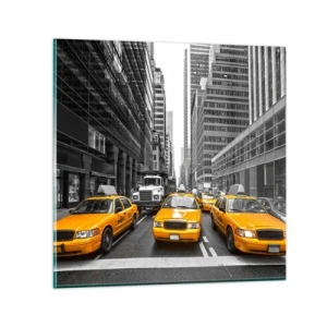 Obraz na skle - To my barvíme město - 30x30 cm