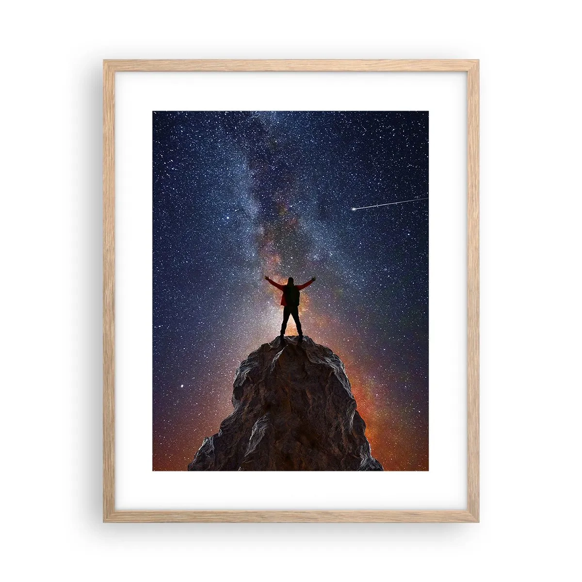 Plakát v rámu světlý dub - Síla je se mnou! - 40x50 cm