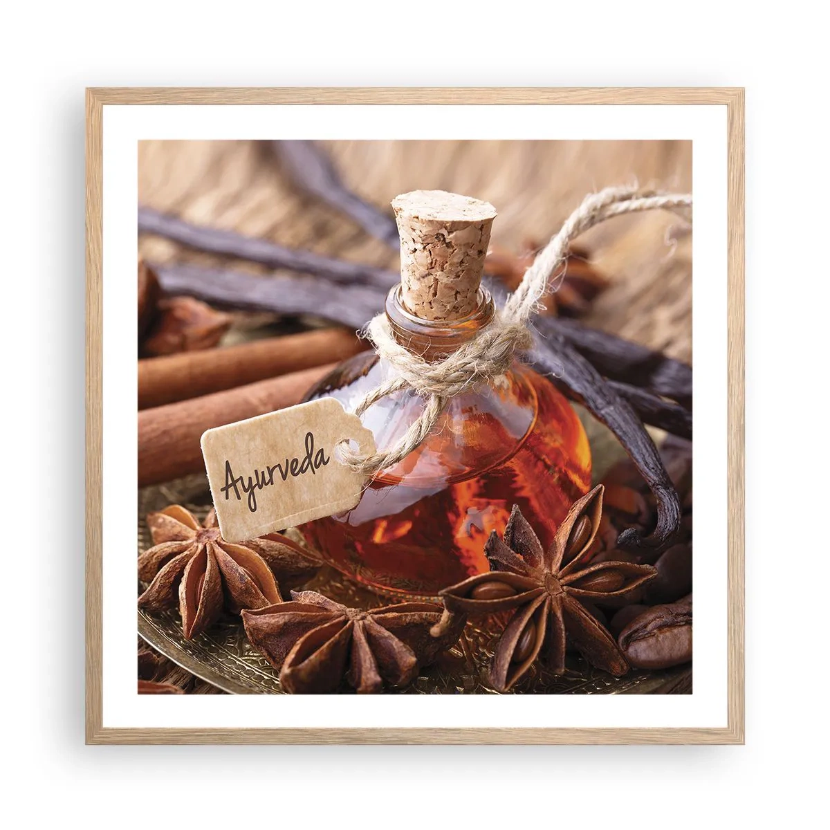 Plakát v rámu světlý dub - K jednotě těla a ducha - 60x60 cm