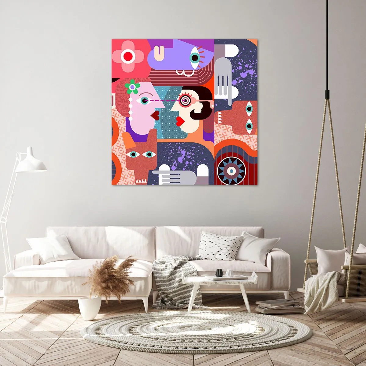 Obraz na plátně - Tváří v tvář - 60x60 cm