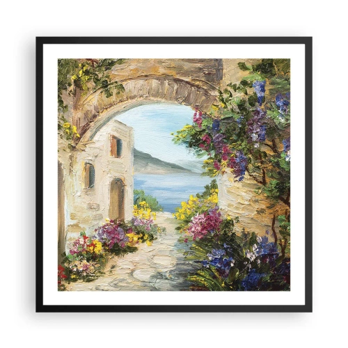 Plakát v černém rámu - Půvab pobřežní krajiny - 60x60 cm