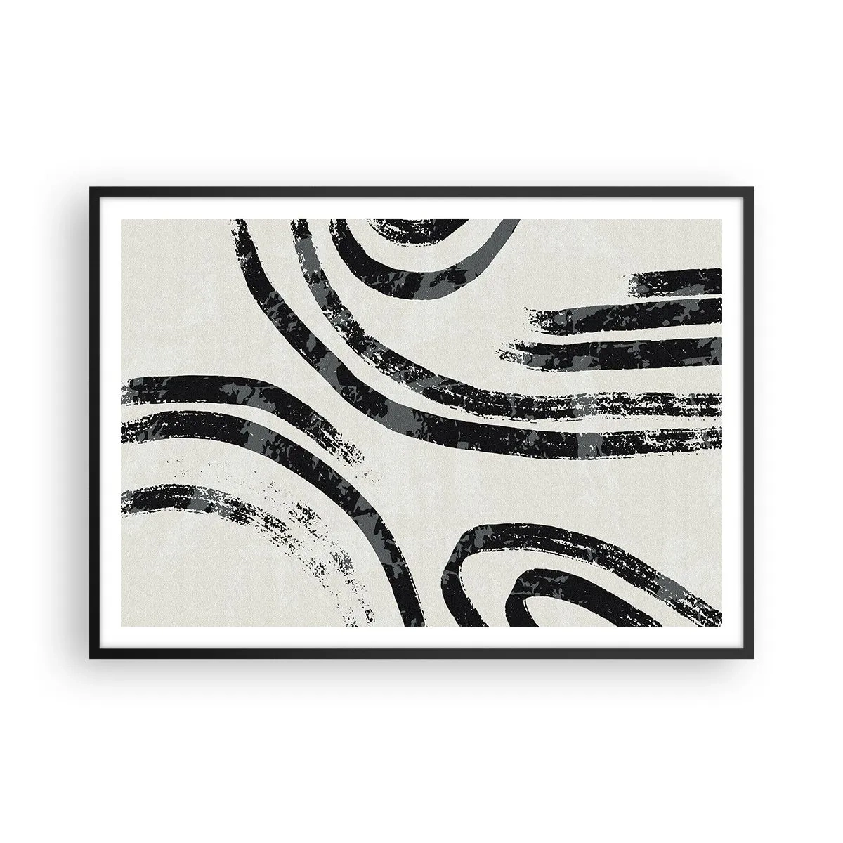 Plakát v černém rámu - Napůl zastavený - 100x70 cm