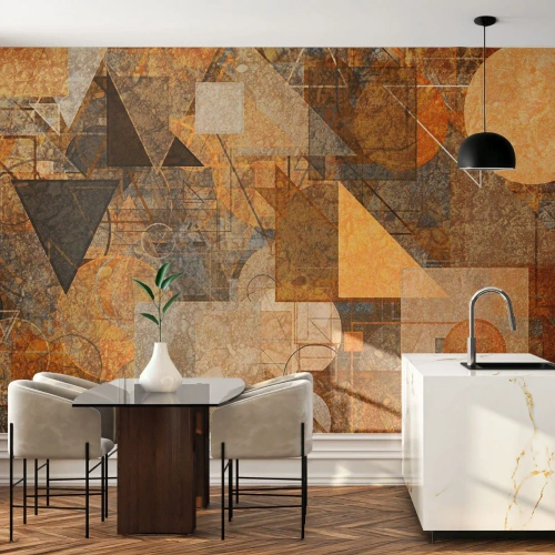 Fototapeta Premium Canvas - Kubistická bronzová studie - Abstrakce, Kus, Moderní umění - 200x140 cm
