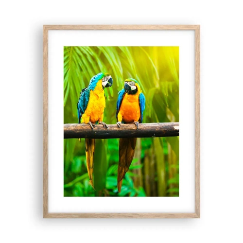 Plakát v rámu světlý dub - Slyšela jsi, že ona…? - 40x50 cm