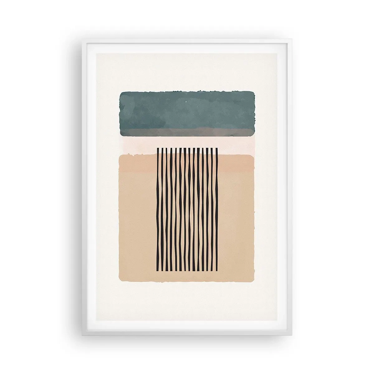 Plakát v bílém rámu - Všechno v pořádku - 70x100 cm