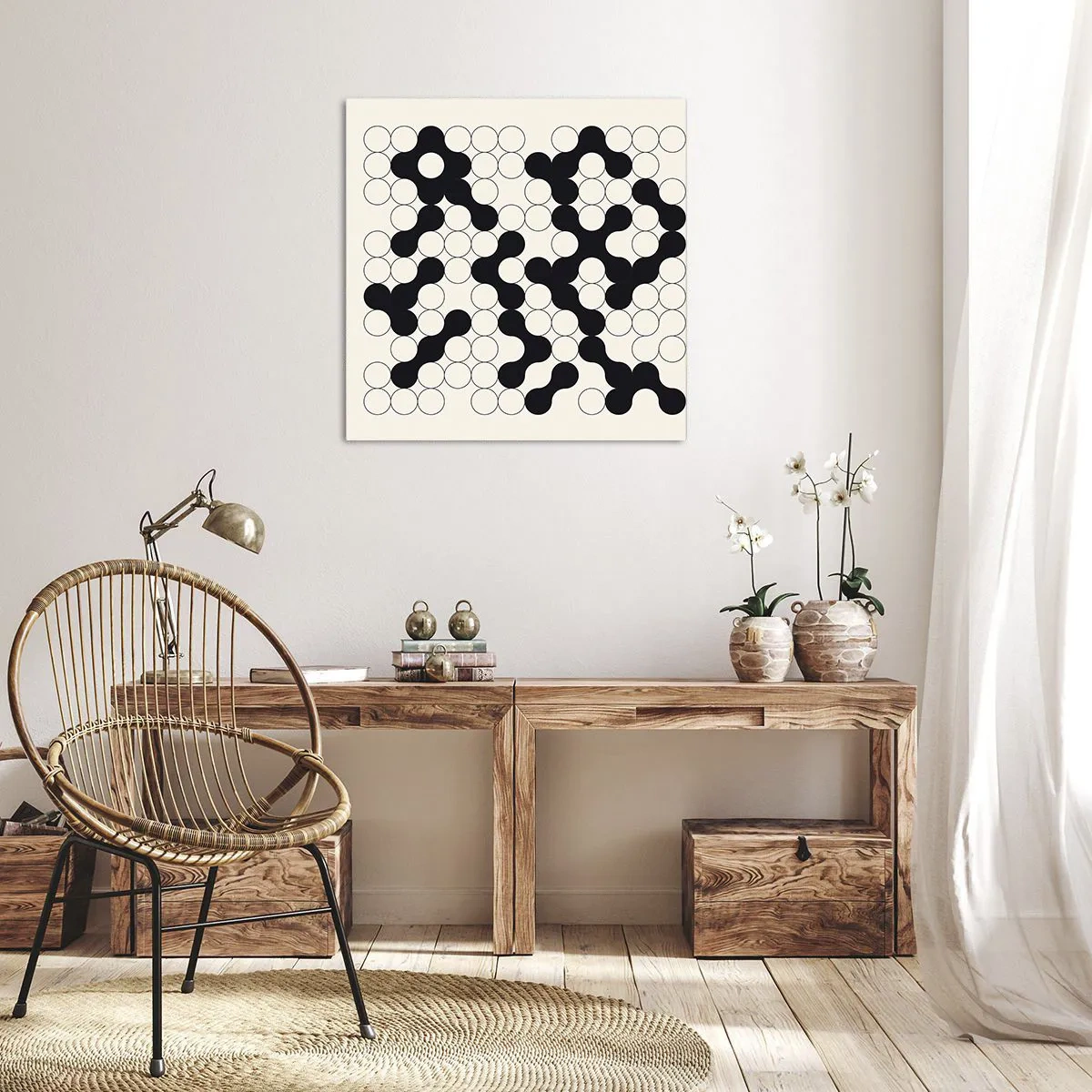 Obraz na plátně - Čínská hra – variace - 50x50 cm