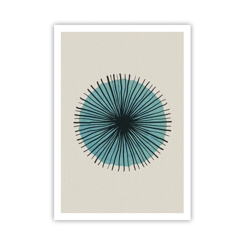 Plakát - Zářící modrá - 70x100 cm