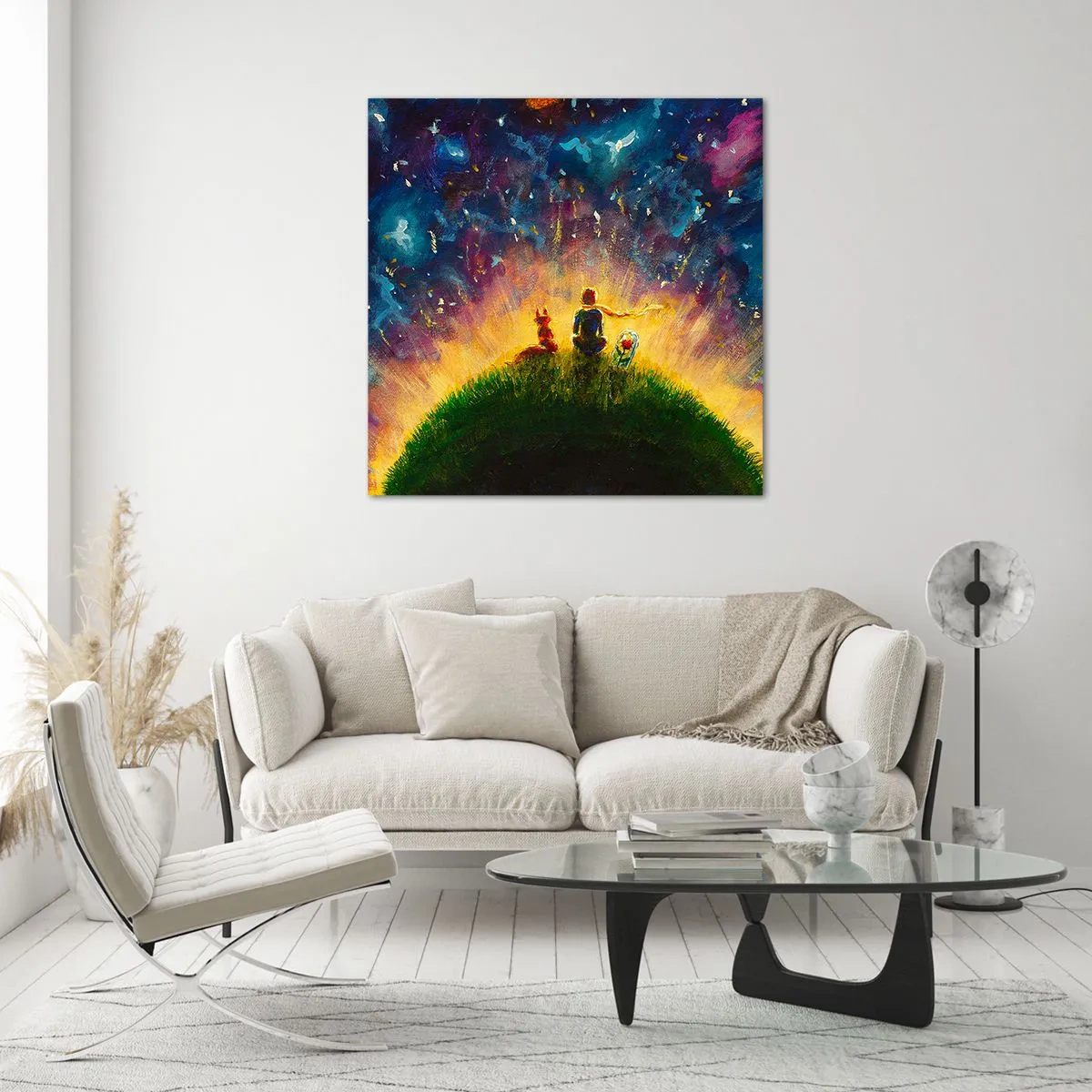 Obraz na skle - Láska a přátelství - celý svět - 60x60 cm