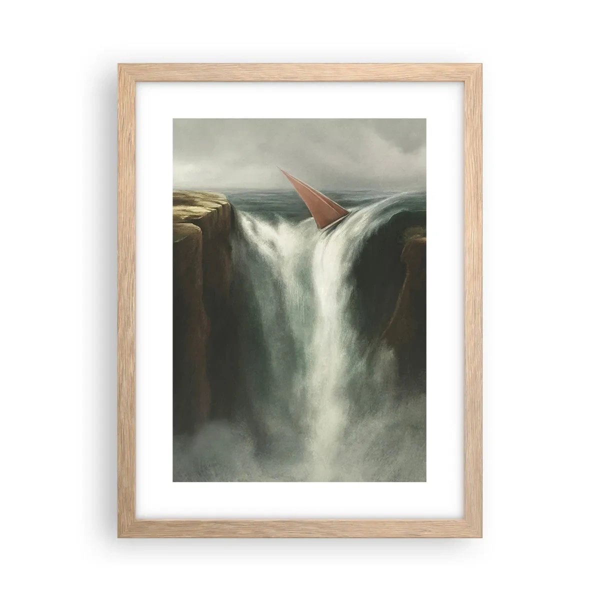 Plakát v rámu světlý dub - Životní varování - 30x40 cm