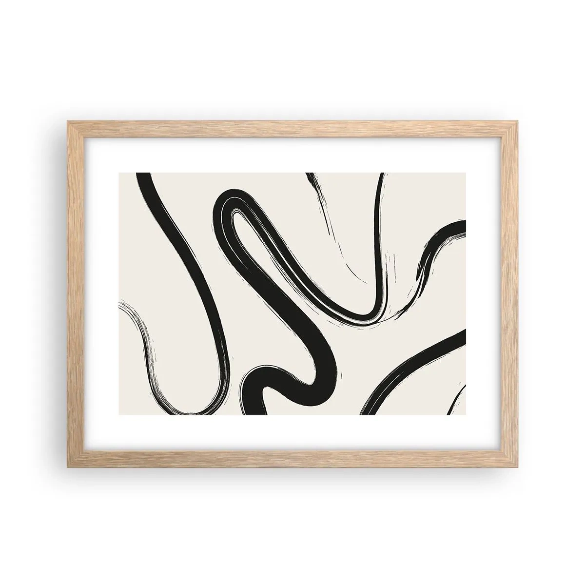 Plakát v rámu světlý dub - Černobílý rozmar - 40x30 cm