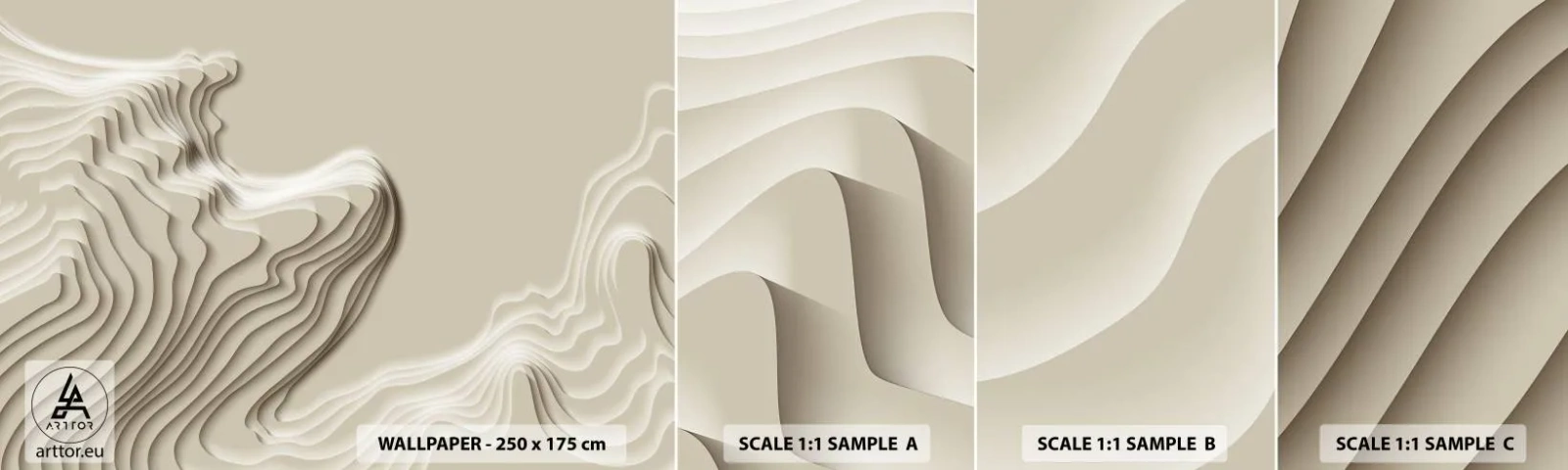 Vzor Fototapety Samolepicí Deluxe Sticker - Topografie umění - Abstrakce, Kus, 3D - 100x30 cm