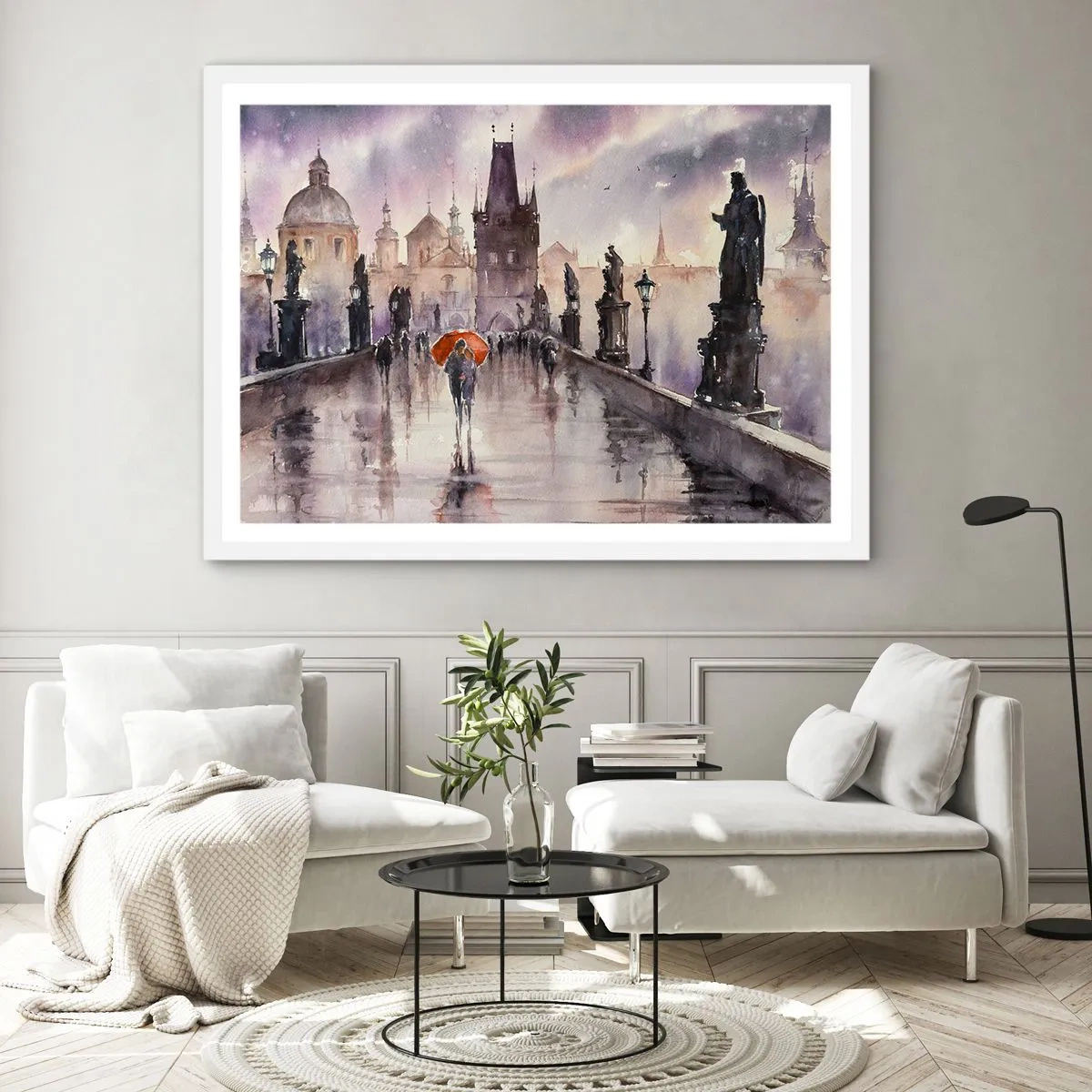 Plakát v bílém rámu - Lidé se nemění - 100x70 cm