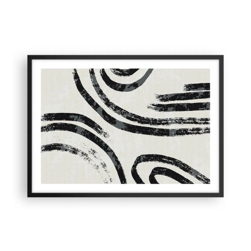 Plakát v černém rámu - Napůl zastavený - 70x50 cm