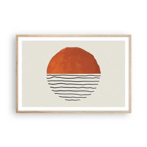 Plakát v rámu světlý dub - V japonské atmosféře - 91x61 cm