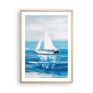 Plakát v rámu světlý dub - S přítelem po boku - 50x70 cm