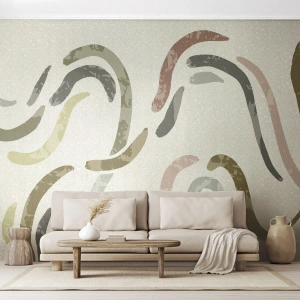 Fototapeta Premium Sand - Radostný tanec abstrakce - Pastel, Minimalistický, Jasný - 450x315 cm