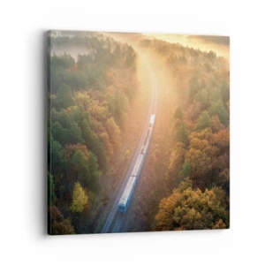 Obraz na plátně - Podzimní cesta - 40x40 cm
