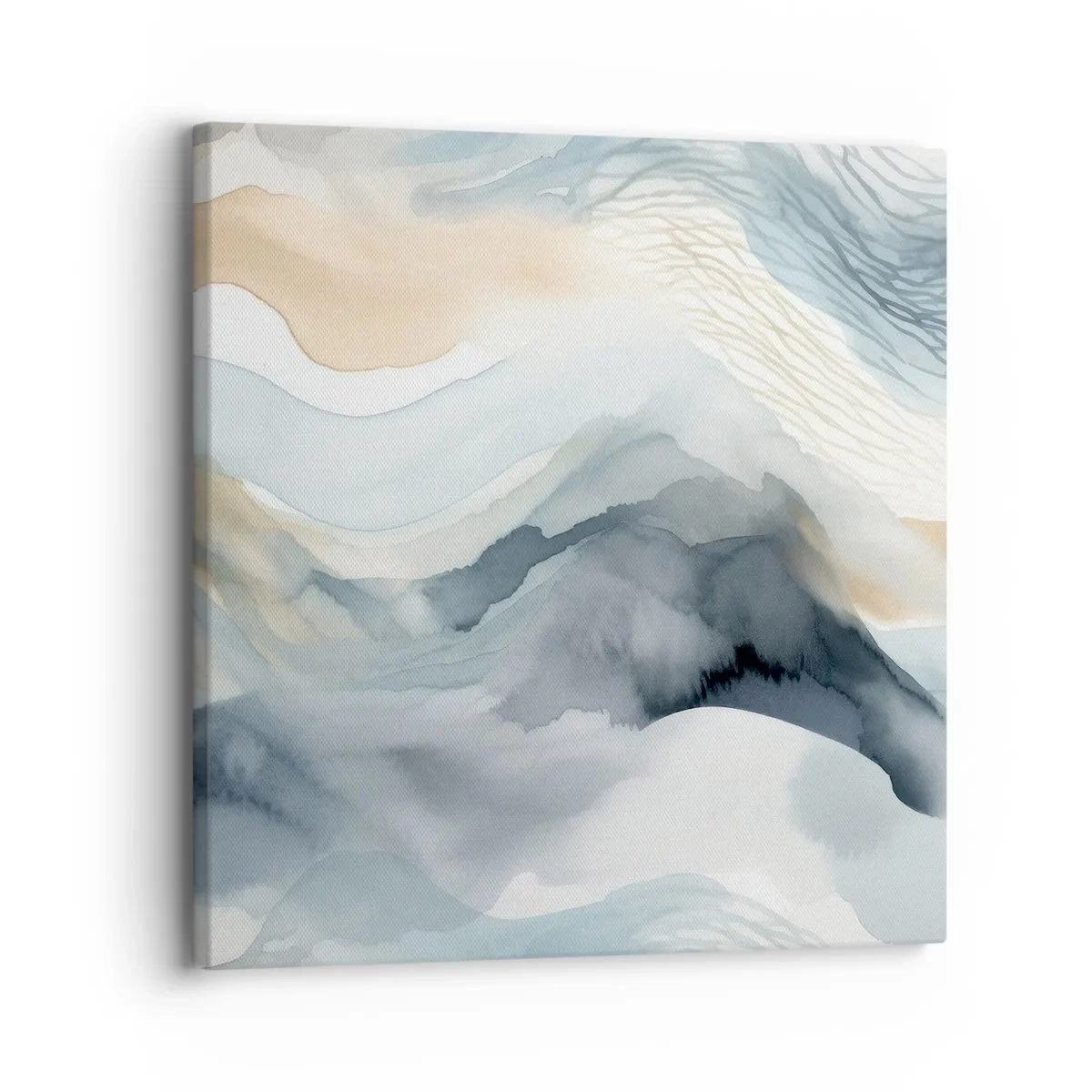 Obraz na plátně - Abstrakce sněhu a mlhy - 30x30 cm