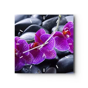 Nástěnné hodiny - Kameny se rozzářily nadšením - 30x30 cm