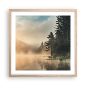 Plakát v rámu světlý dub - Zrození dne - 50x50 cm