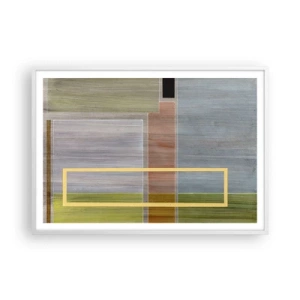 Plakát v bílém rámu - Jednoduše a v klidu - 100x70 cm