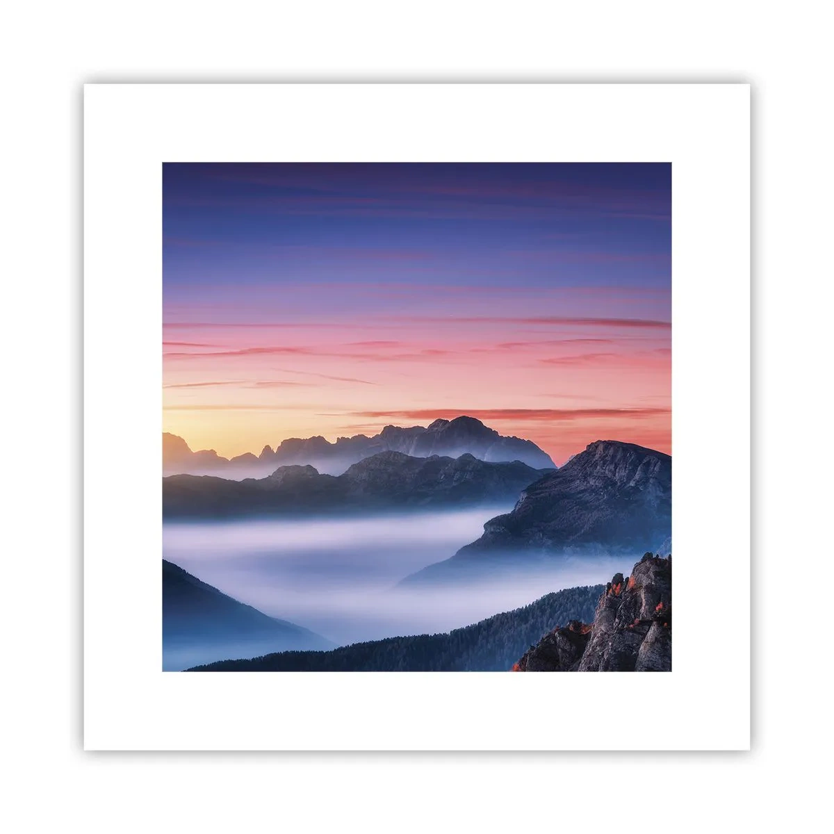 Plakát - Nad údolími - 30x30 cm