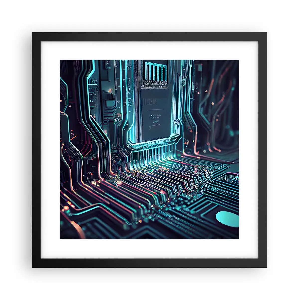 Plakát v černém rámu - Jen tak přemýšlím… - 40x40 cm