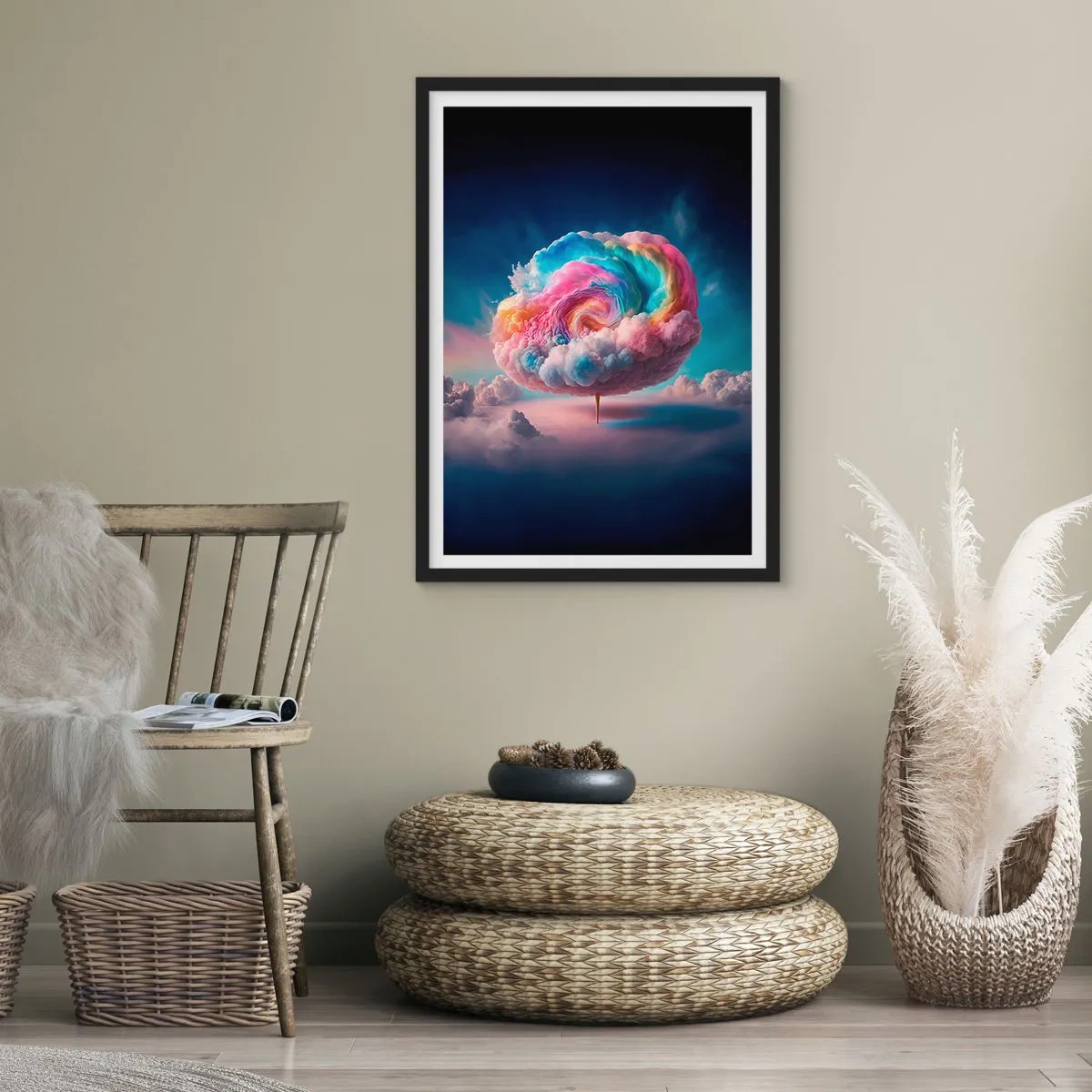 Plakát v černém rámu - Sen o zábavním parku - 70x100 cm