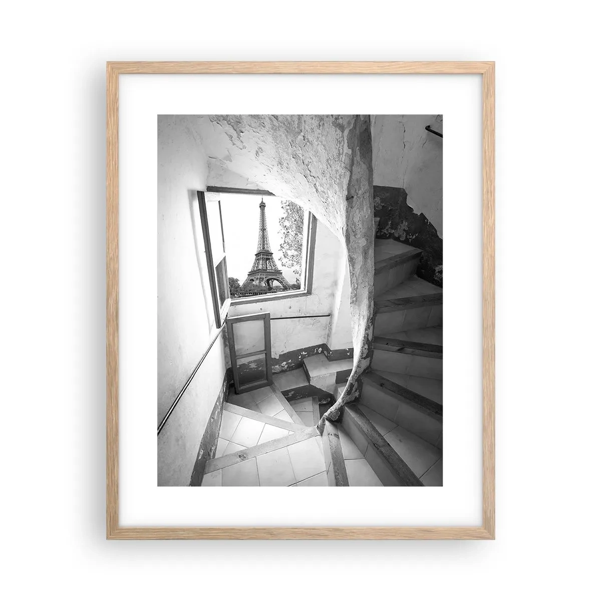 Plakát v rámu světlý dub - To je ale výhled! - 40x50 cm