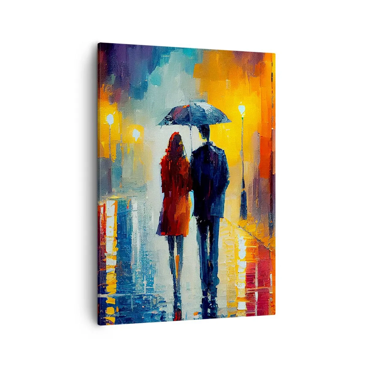 Obraz na plátně - Spolu – barevná noc - 50x70 cm