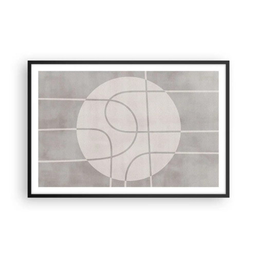 Plakát v černém rámu - Kruhově a přímo - 91x61 cm