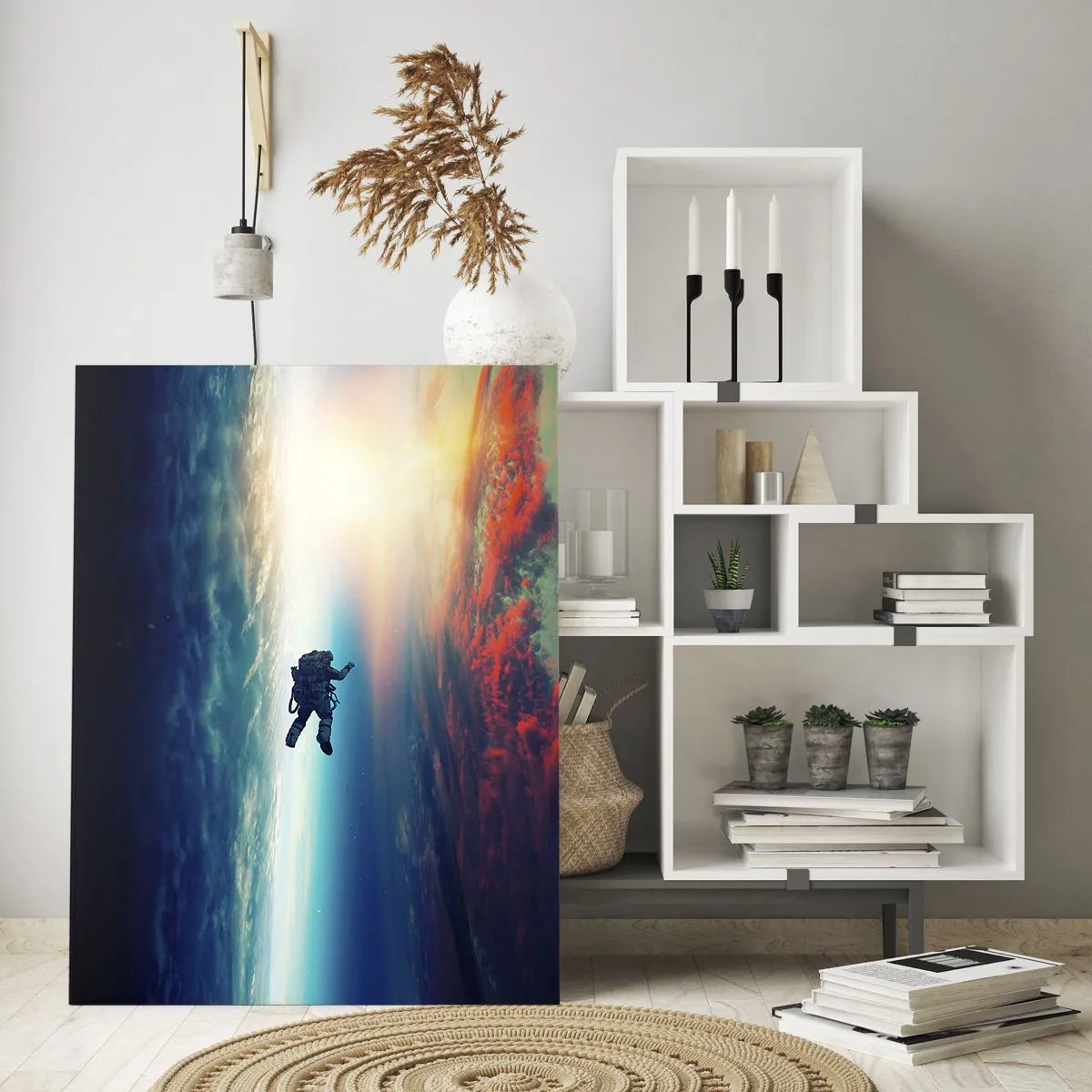 Obraz na skle - Tváří v tvář vesmíru - 50x70 cm