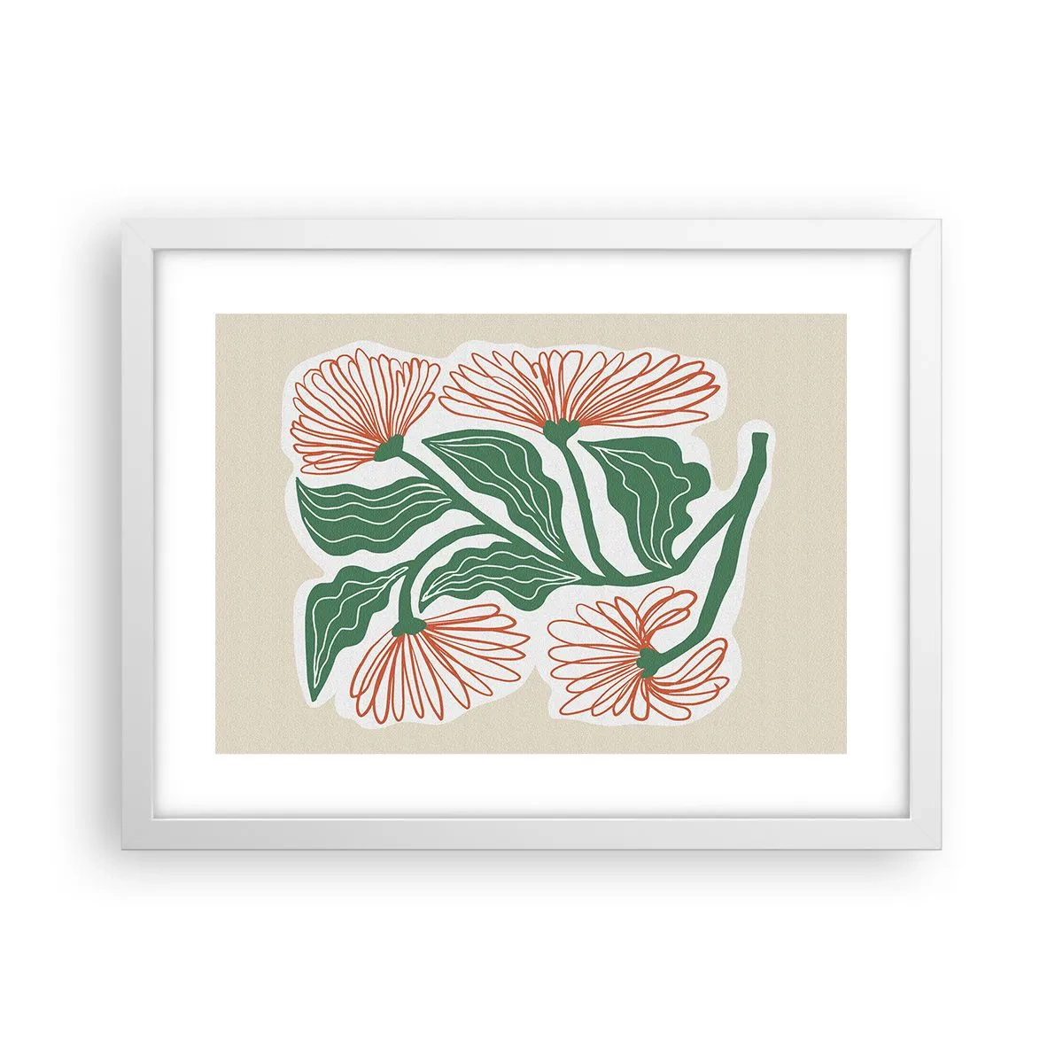 Plakát v bílém rámu - Lidové i moderní - 40x30 cm