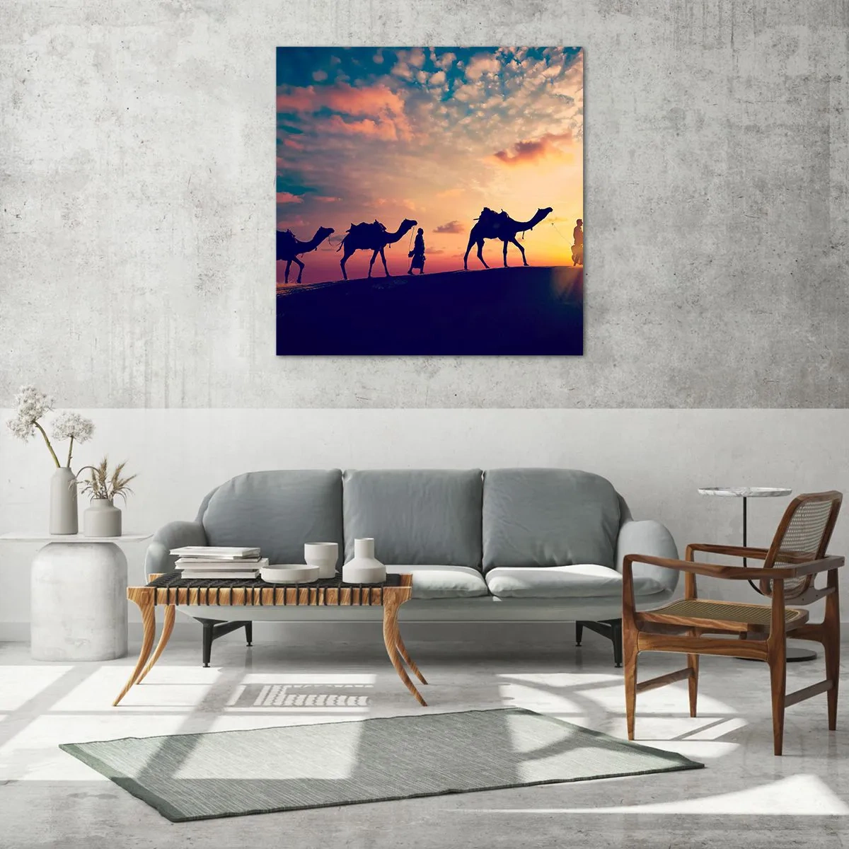 Obraz na skle - Tajemný duch orientu - 70x70 cm