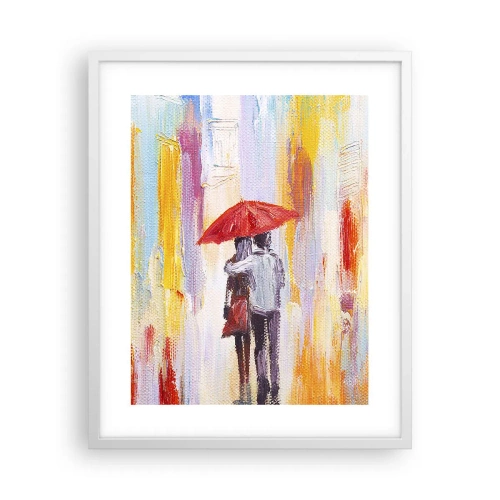 Plakát v bílém rámu - Ať prší dál - 40x50 cm