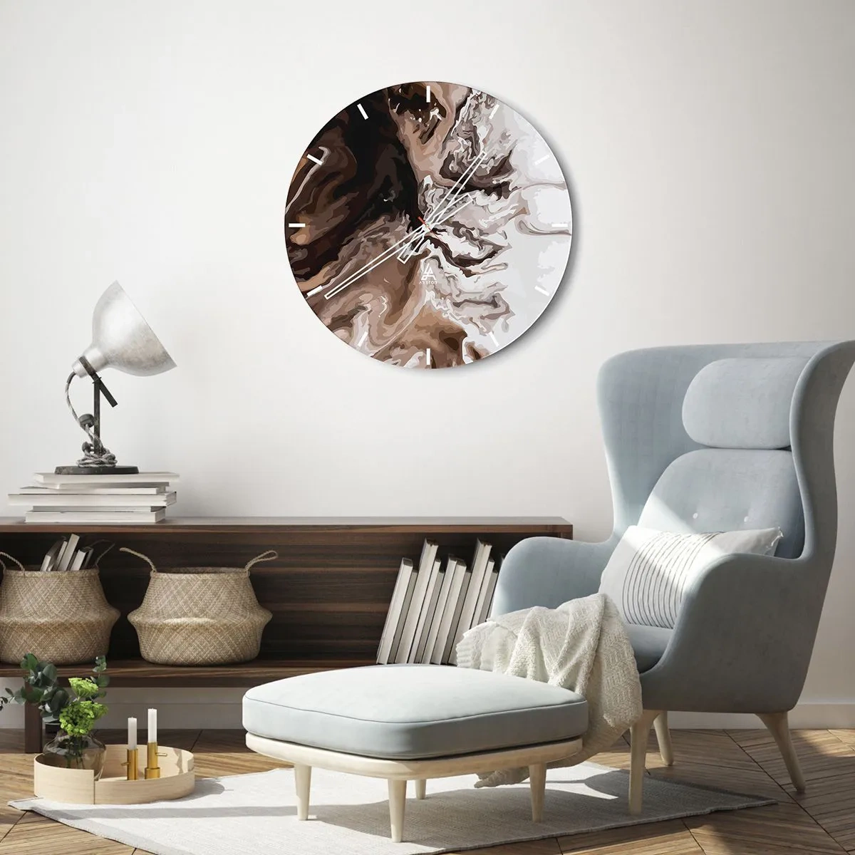 Nástěnné hodiny - Kontrast barev - 40x40 cm