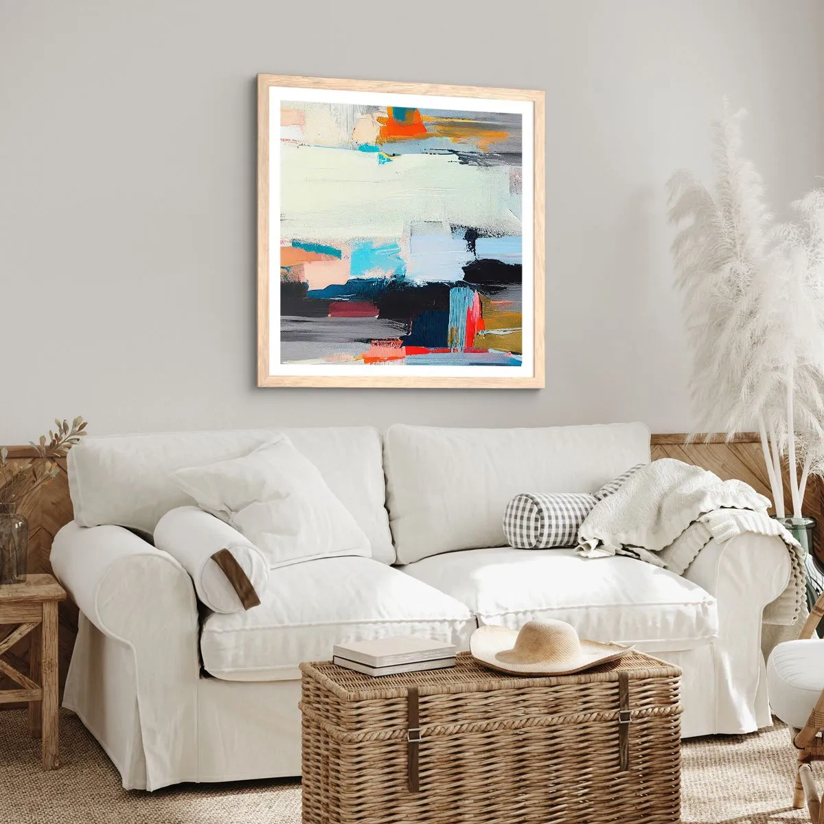 Plakát v rámu světlý dub - Nějaký způsob? - 60x60 cm