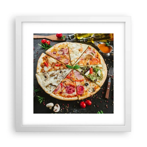 Plakát v bílém rámu - Vějíř chutí - 30x30 cm