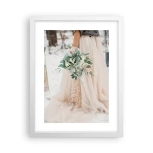 Plakát v bílém rámu - A žili šťastně až do smrti - 30x40 cm