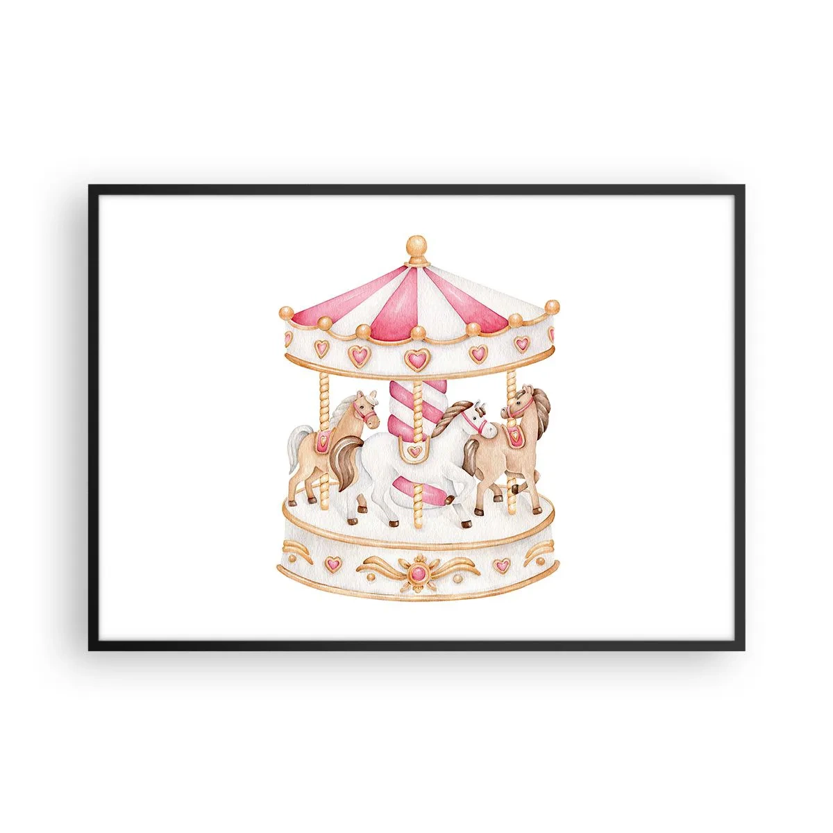 Plakát v černém rámu - Sladký svět dětství - 100x70 cm