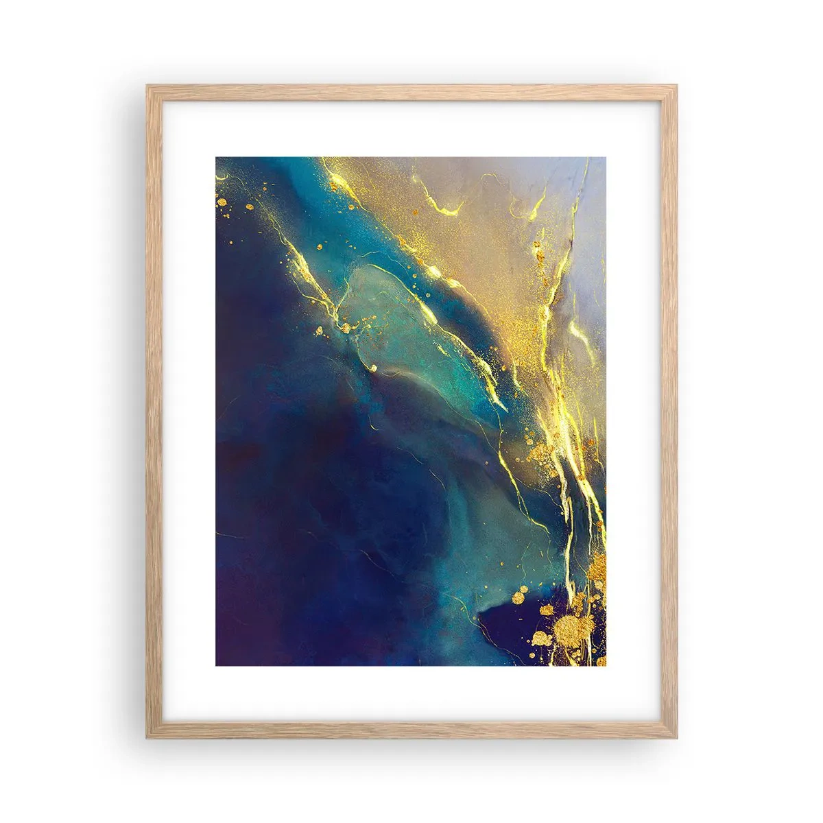 Plakát v rámu světlý dub - Zlatý močál - 40x50 cm