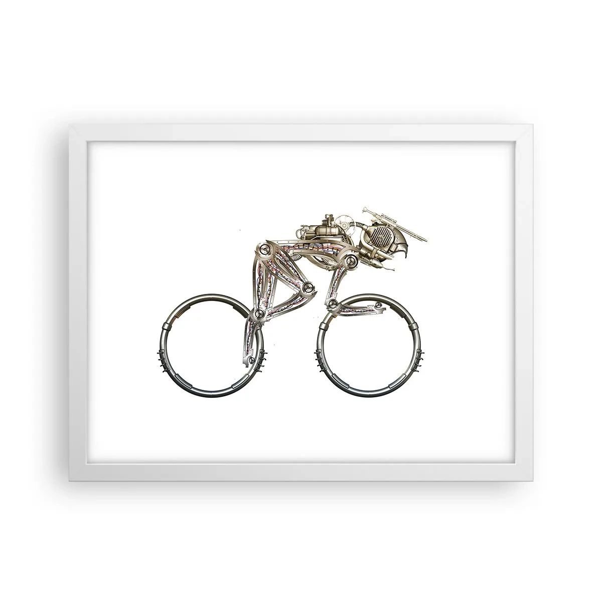 Plakát v bílém rámu - Úžasný stroj - 40x30 cm