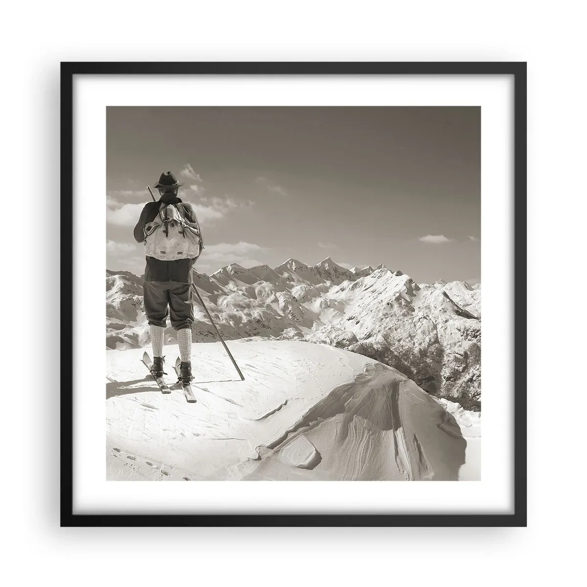 Plakát v černém rámu - Stejné hory - 50x50 cm