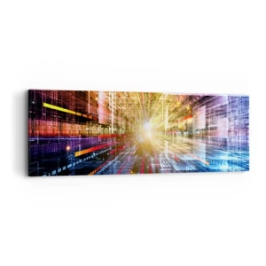 Obraz na plátně - Osvětlená chodba - 90x30 cm