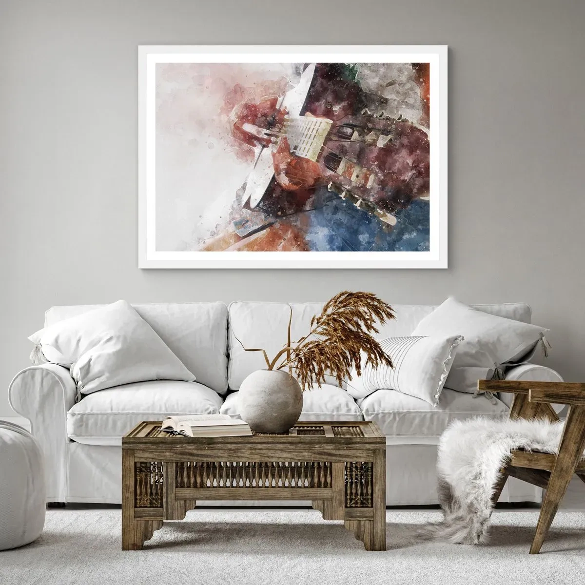 Plakát v bílém rámu - Co si o tom myslíš? - 70x50 cm