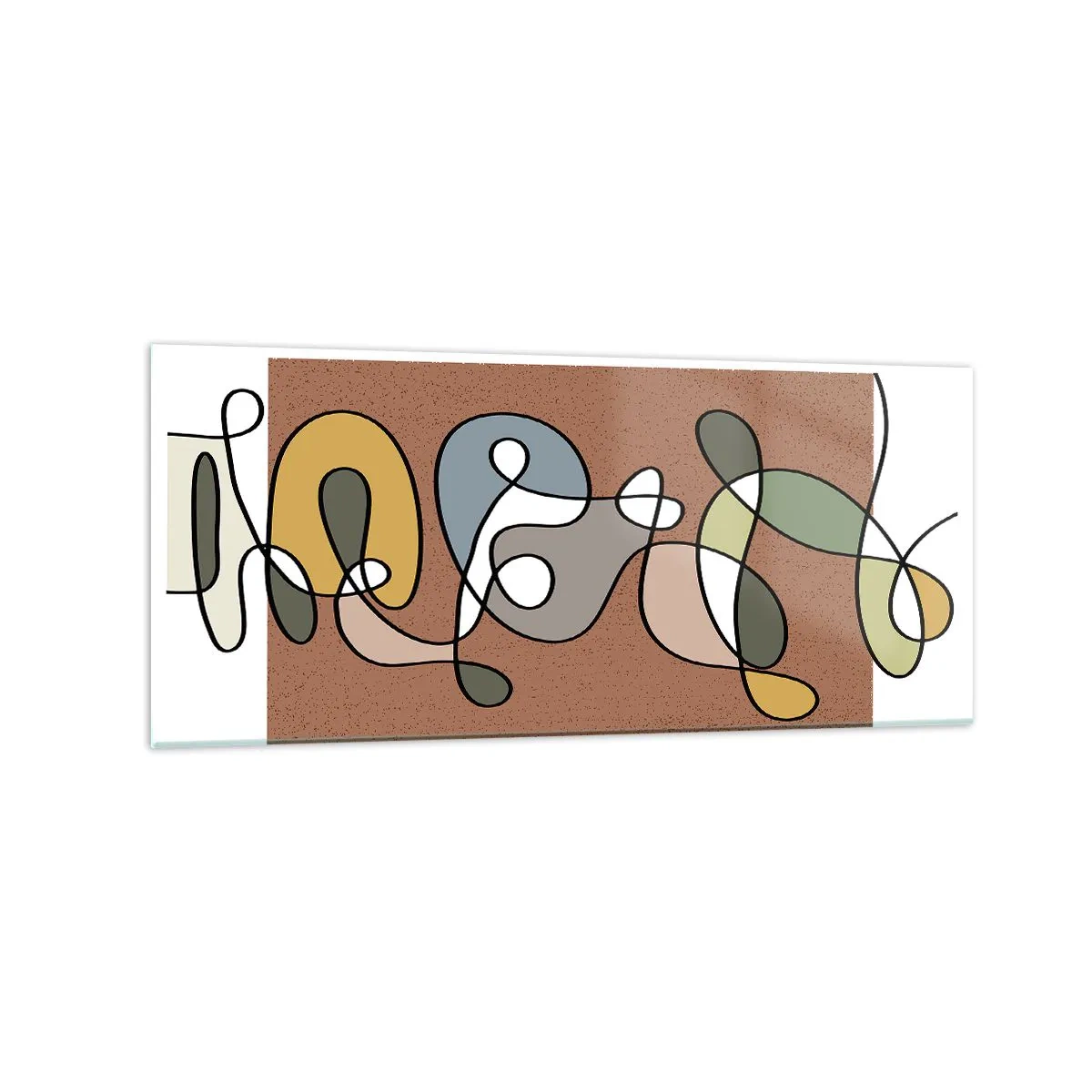 Obraz na skle - Abstrakce, která stojí za úsměv - 120x50 cm