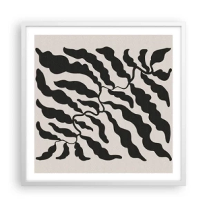 Plakát v bílém rámu - Povaha čtverce - 60x60 cm