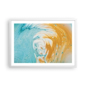 Plakát v bílém rámu - Pastelový vír - 70x50 cm