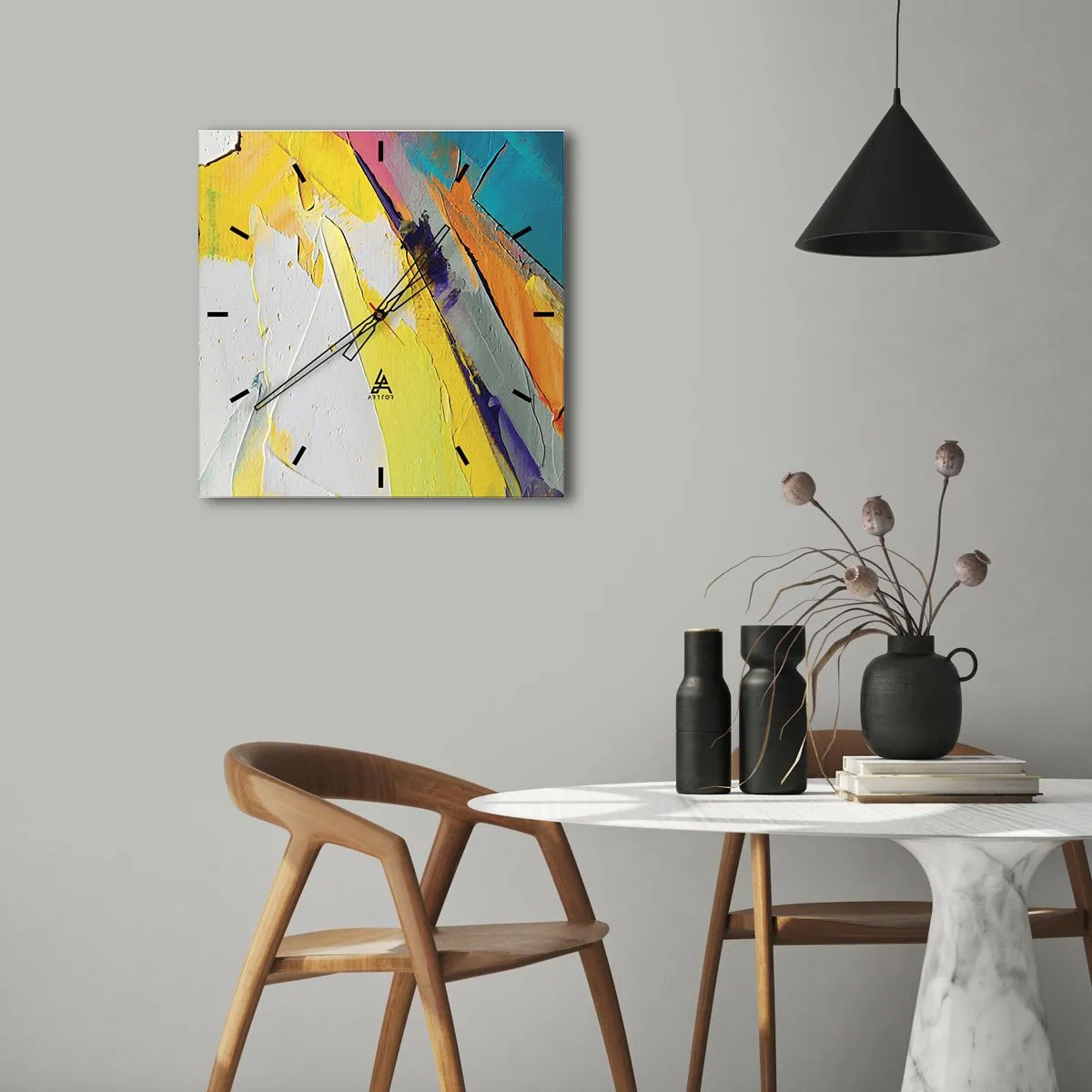 Nástěnné hodiny - Anatomie světla - 40x40 cm